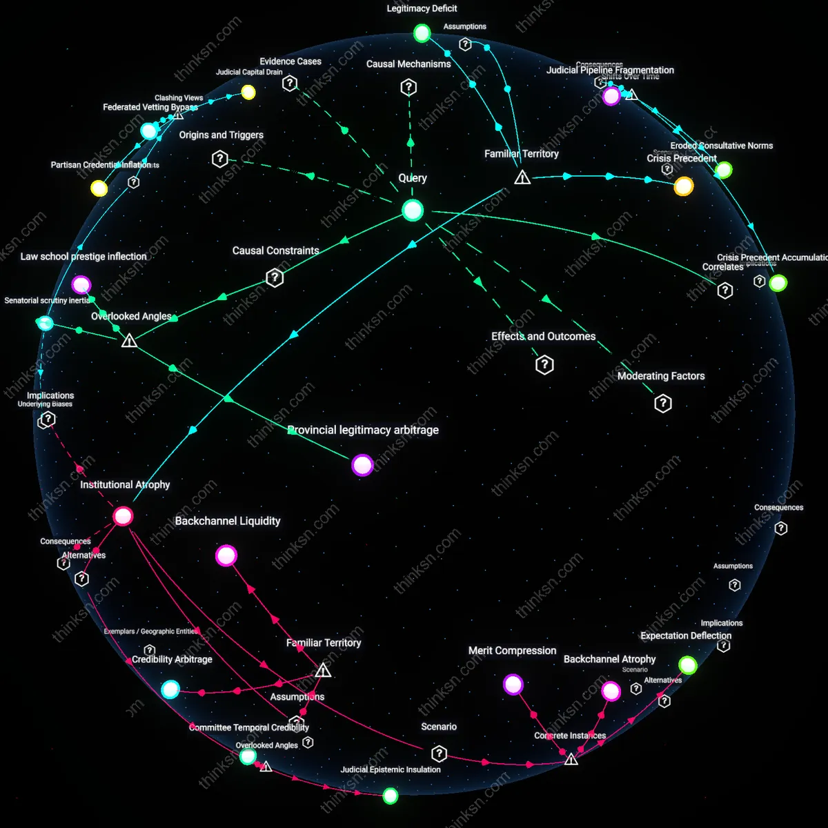 Analysis: Explore how elite capture shapes judicial integrity in the U.S. and Canada — unpack causal links and hidden assumptions interactively.