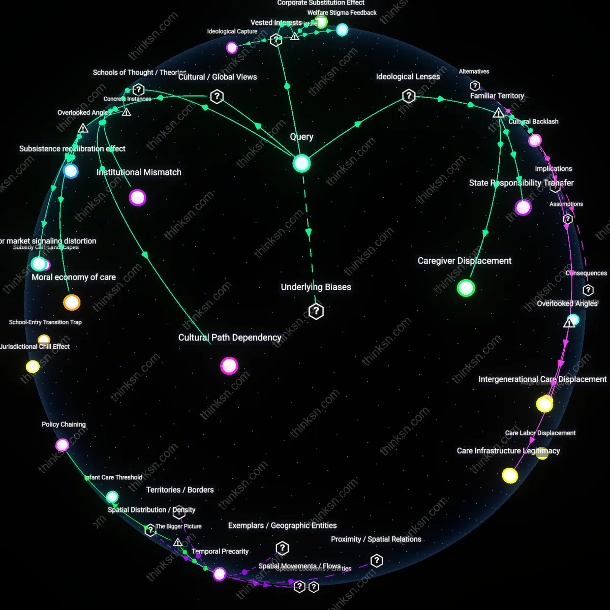 Analysis: Explore how expanded childcare impacts womens workforce participation — unpack hidden assumptions and trace causal links in an interactive 3D graph.