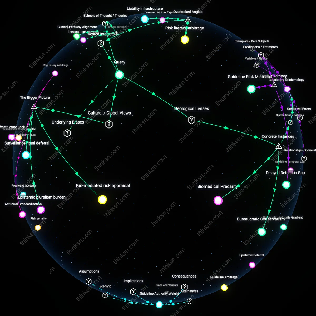 Interactive semantic network: How should a person with a moderate family history of breast cancer weigh the conflicting guideline recommendations on mammography starting age?