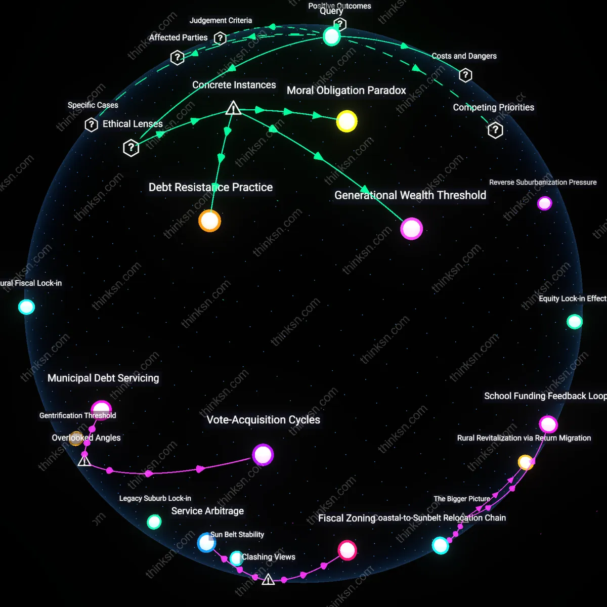 Analysis: Explore the trade-offs between being debt-free and financial gain — unpack hidden assumptions and trace reasoning chains interactively.