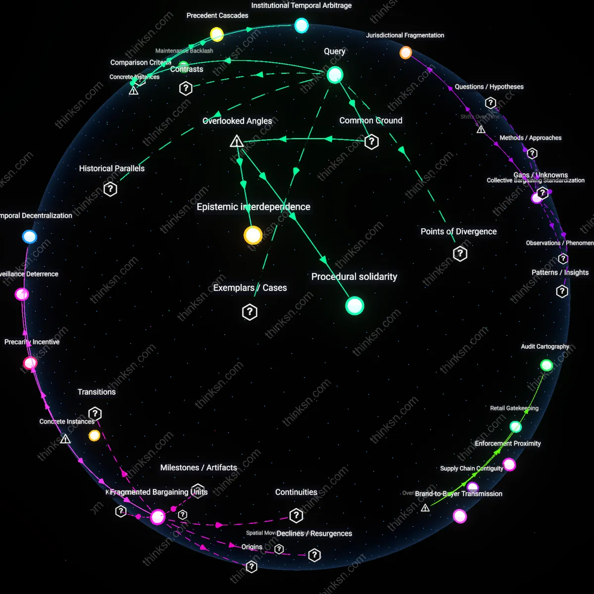 Analysis: Explore the interactive 3D graph tracing union vs court paths for hourly workers collective bargaining — unpack hidden assumptions and causal links.