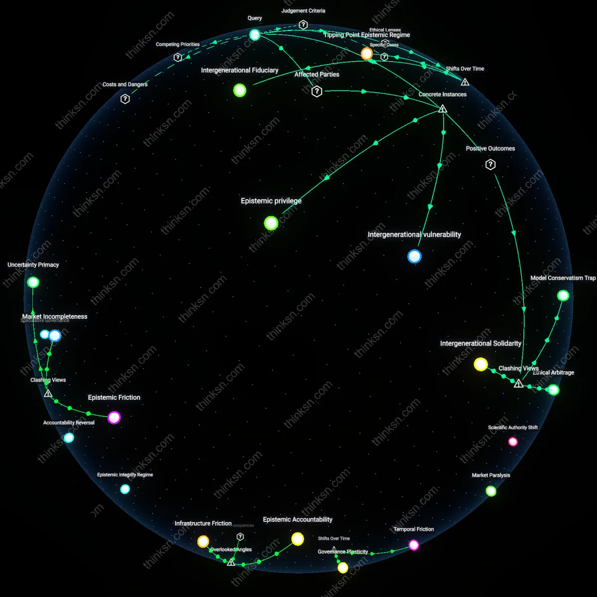 Analysis: Explore the moral complexities and uncertainties around discounting climate damages — map the reasoning chains and trace hidden assumptions interactively.
