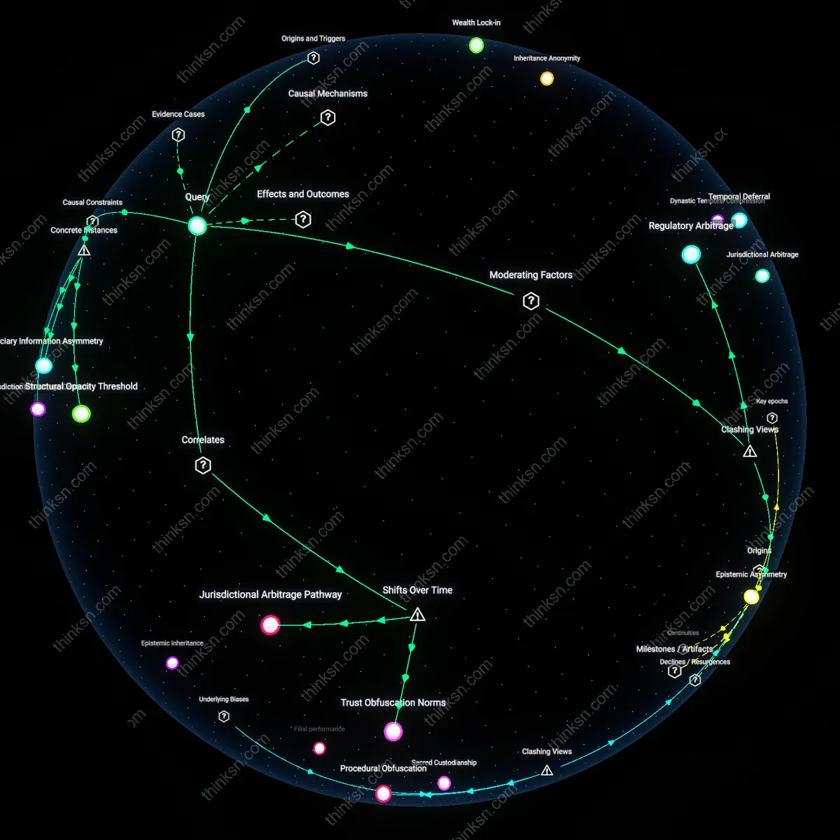 Analysis: Explore the causal links between estate taxes and family inheritance strategies — unpack how trusts obscure wealth transfer interactively.