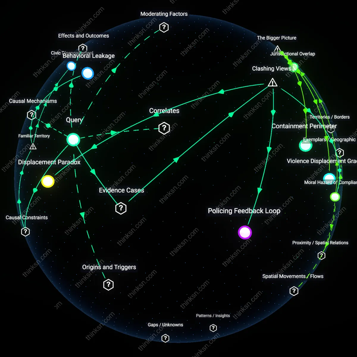 Analysis: Explore the causal links and hidden assumptions behind Broken Windows Policing — map how it purportedly deters serious crime interactively.