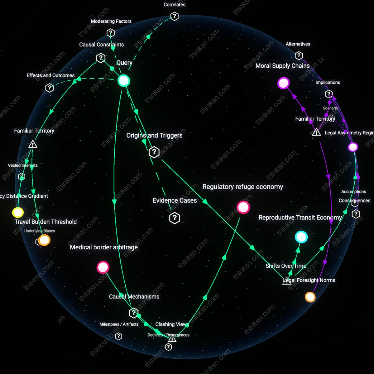 Analysis: Explore the economic divide in healthcare access through abortion tourism — unpack hidden assumptions and trace causal links in an interactive 3D graph.