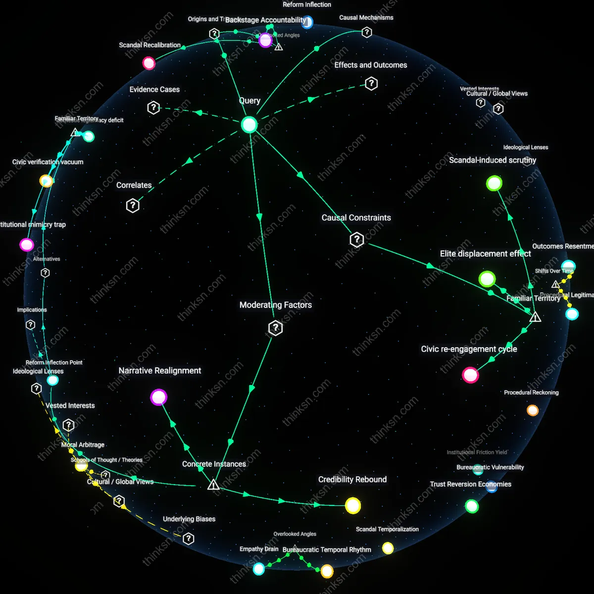 Interactive semantic network: Why does the public’s trust in local government’s outcome legitimacy sometimes increase after high‑profile scandals of elite capture, contrary to expectations?