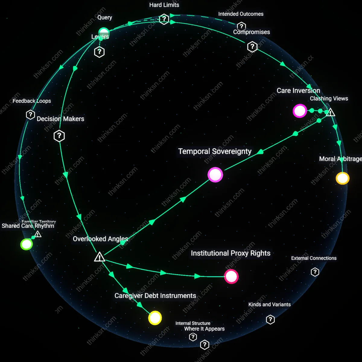Analysis: Explore the complex dynamics of time allocation for dual caregiving roles — unpack hidden assumptions and trace causal links interactively.