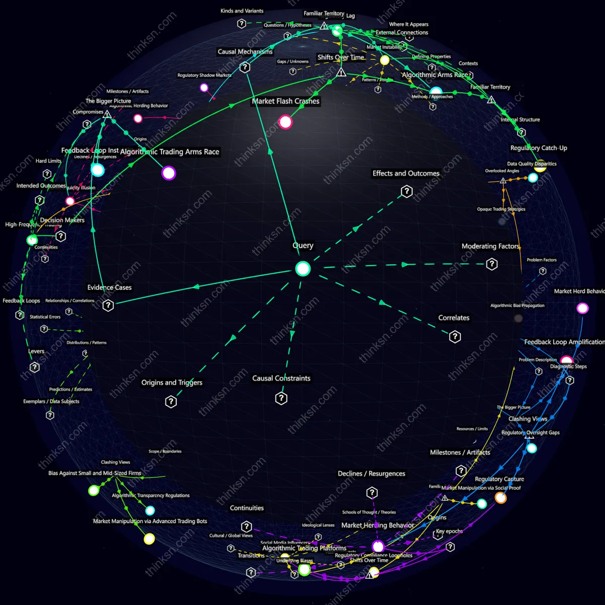 Interactive semantic network: Could the rise of AI-driven stock trading lead to unprecedented financial crises due to algorithmic arms races?