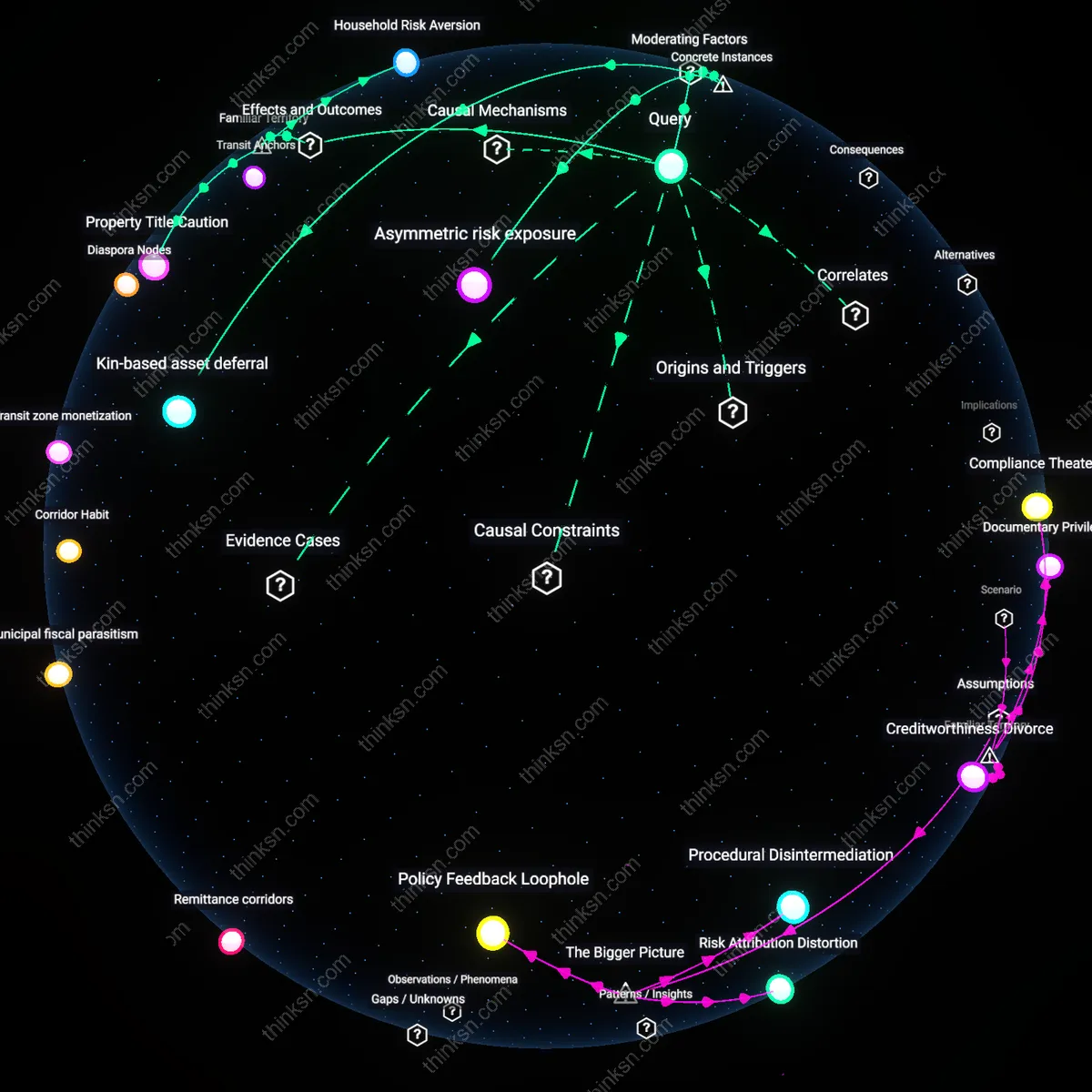Analysis: Explore the joint financial risks and hidden assumptions in marriages affected by deportation threats — unpack causal links interactively.