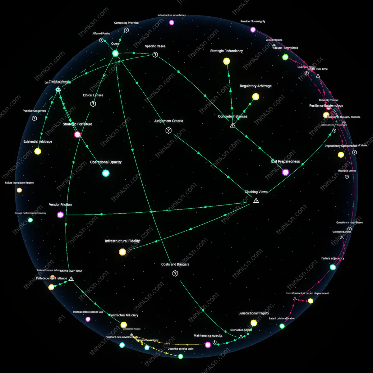 Analysis: Explore the reliability versus lock-in risk of monopolistic clouds — trace causal links and unpack hidden assumptions interactively.