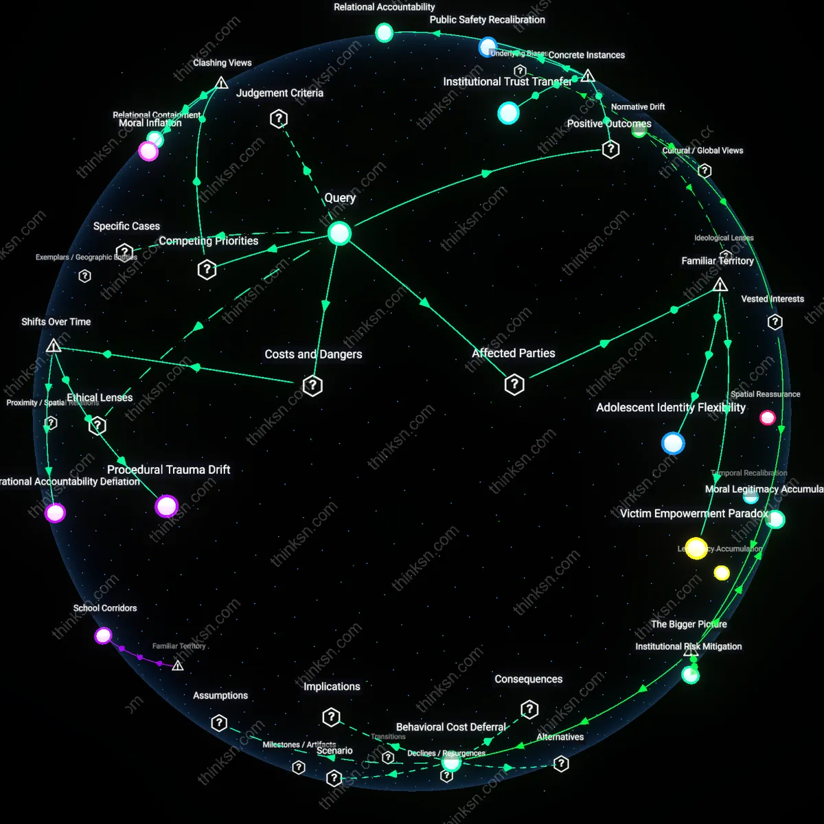 Analysis: Explore the pros and cons of restorative circles versus retribution for teen offenders — unpack hidden assumptions and trace causal links interactively.