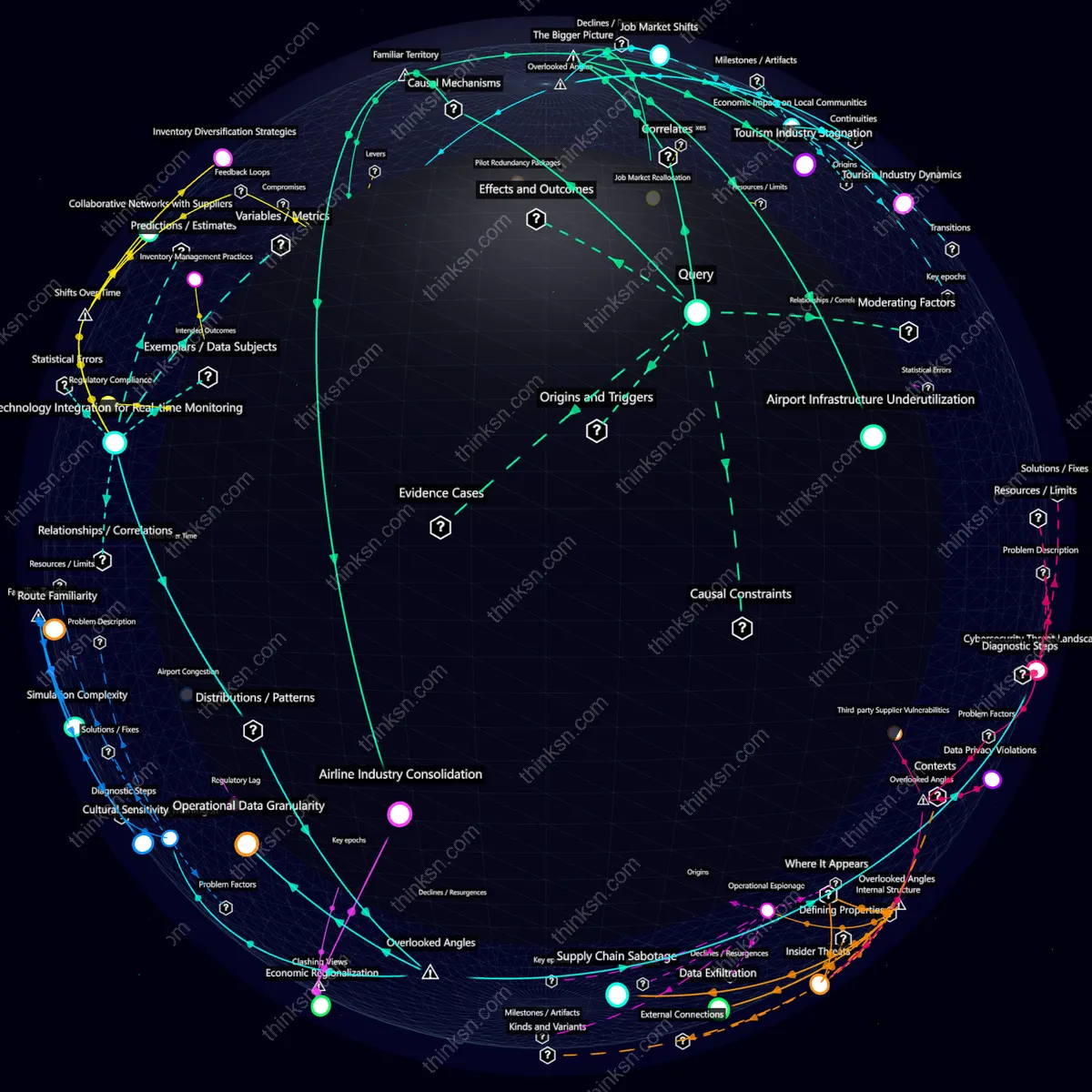 Analysis: Analyzing the impacts of a major airlines shift from international to domestic flights due to fuel costs, exploring causes and effects through a structured semantic network.