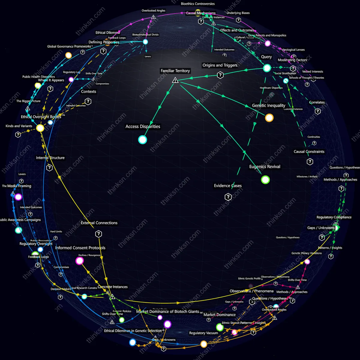 Analysis: Analyzing genetic engineerings impact on human enhancement and its contribution to new inequalities and discrimination through a structured semantic network.