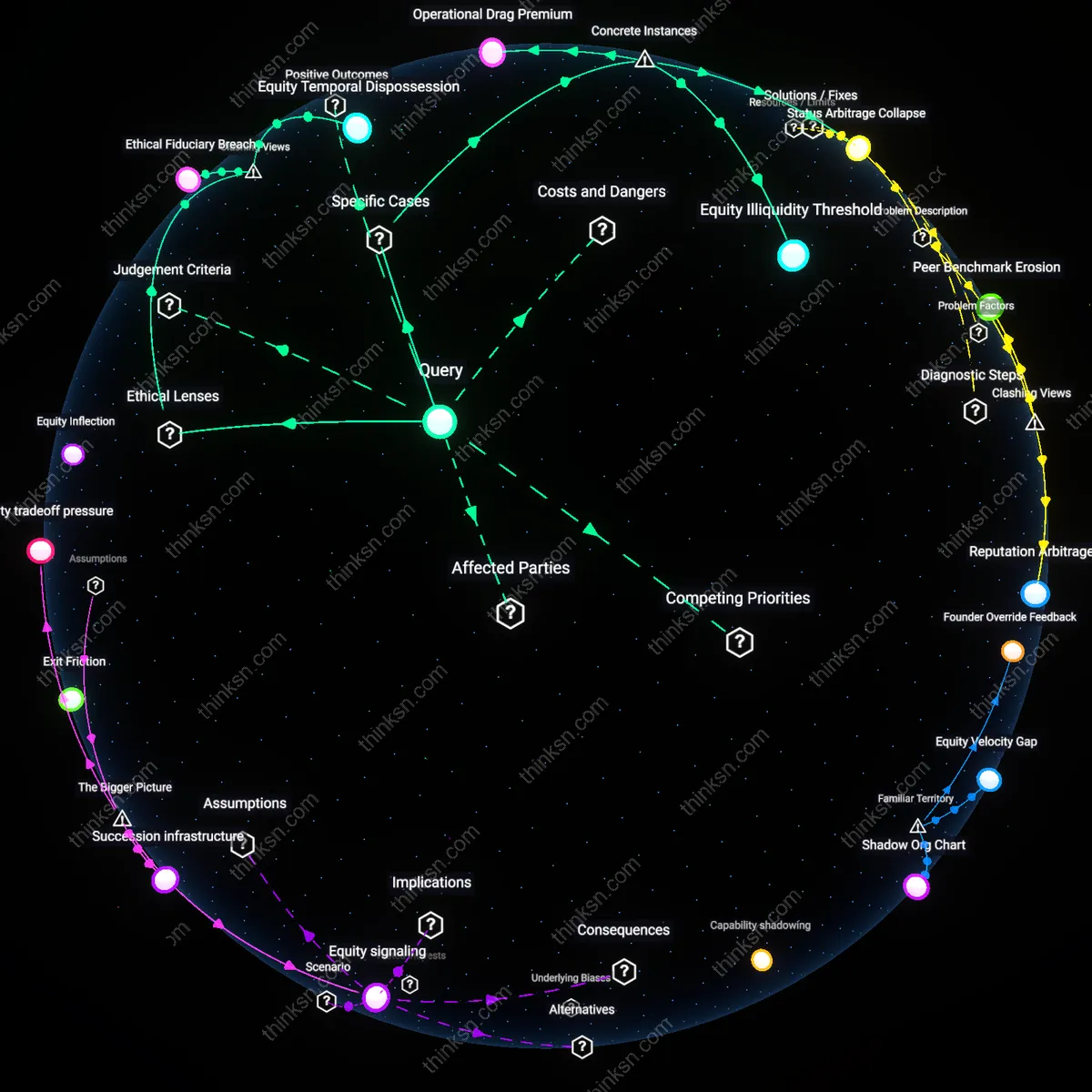 Analysis: Explore the complex trade-offs between seniority and startup equity gains — unpack hidden assumptions and trace causal links interactively.