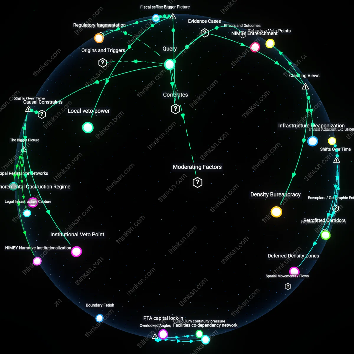 Interactive semantic network: What does the pattern of single‑family rezoning approvals in affluent suburbs reveal about the balance of power between local homeowners and regional housing authorities?