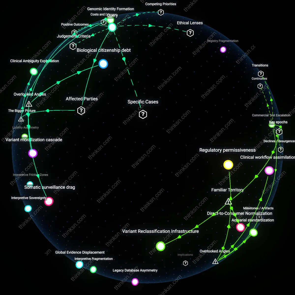 Analysis: Explore the reasoning behind rejecting moderate-risk BRCA mastectomy advice — trace the concepts, frames, and assumptions in an interactive 3D graph.