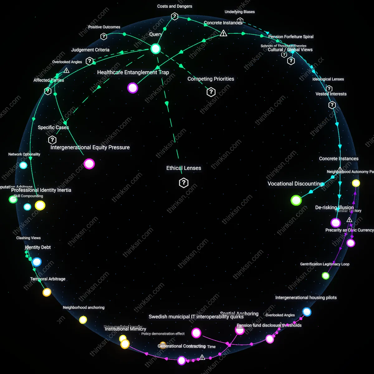 Analysis: Explore the trade-offs between purposeful career choices and pension loss — trace reasoning chains and unpack hidden assumptions interactively.