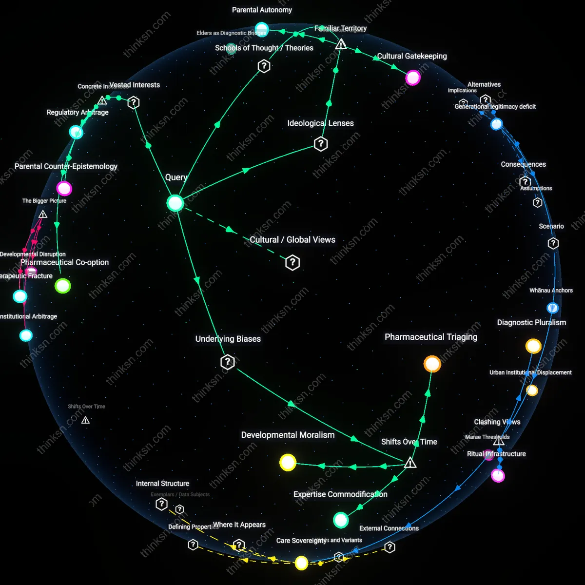 Interactive semantic network: How should a parent balance the conflicting perspectives of a child psychiatrist who advises medication for anxiety and a therapist who promotes natural coping strategies for a teen?