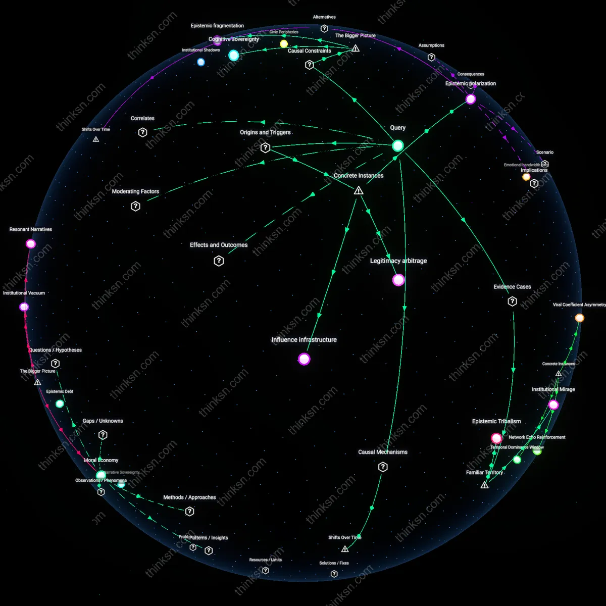 Analysis: Explore the interactive graph mapping why alternative facts thrive despite media scrutiny — trace causal links and unpack hidden assumptions analytically.